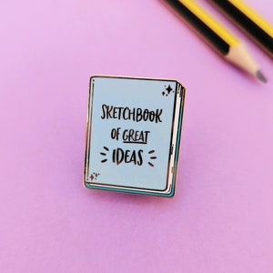 Sketchbook Enamel Pin, Gifts for Artists,Art Teacher, Art Lovers
