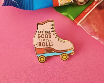 Rollerskate Enamel Pin, Positive Gifts, Mental Health Gifts, Rollerskate Accessories