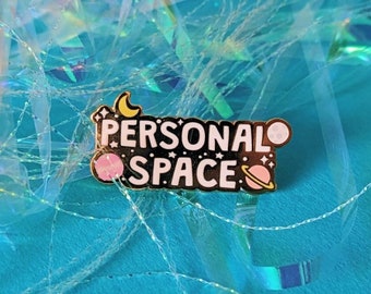 Personal Space Enamel Pin Badge, Space Gifts, Funny Gifts, Mental Health