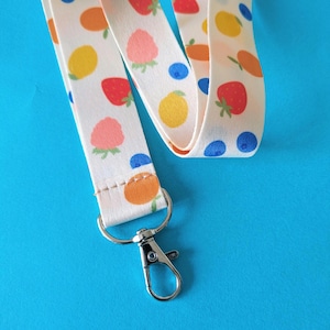 Fruit Salad Lanyard, Lanyard for Teachers, Food Gifts, Cute Lanyards