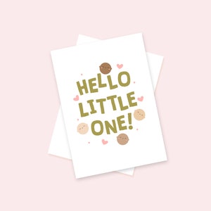 Hello Little One Greetings Card, New Baby Card, Congratulations Card, Pregnancy, Baby Girl, Baby Boy image 3