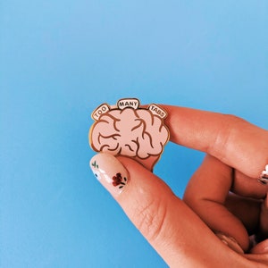 A great gift for students/a mental health gift. This enamel pin badge has been a popular adhd pin.