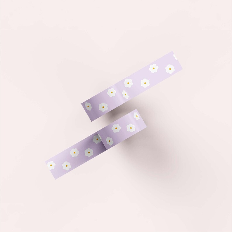 Paarse bloem washi tape Gebloemde washi-tape Natuur Washi-tape Dieren in het wild tape afbeelding 3