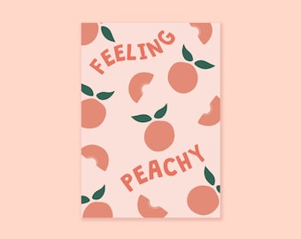 Peach Kunstdruck: Positives Zitat Küchendekoration (A5)