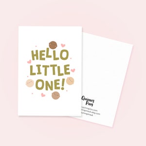 Hello Little One Greetings Card, New Baby Card, Congratulations Card, Pregnancy, Baby Girl, Baby Boy image 4