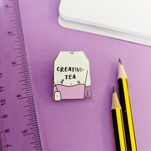 Creativi-Thee Emaille Pin Badge, Geschenken voor kunstenaars, Geschenken voor creatieven, bedrijfseigenaar afbeelding 6