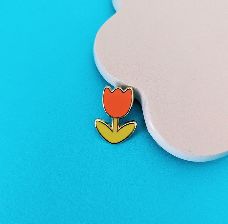 tulip enamel pins - tulip gifts