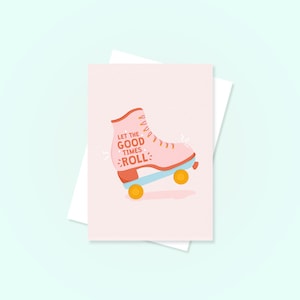 Rollerskate Birthday Card: Fun Greetings Card