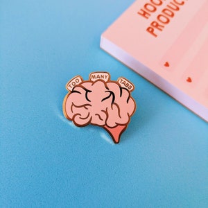 A great gift for students/a mental health gift. This enamel pin badge has been a popular adhd pin.