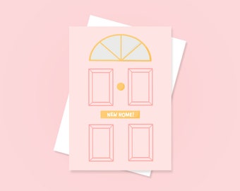 New Home Door Greetings Card, Housewarming Gift, Congratulations Card, Moving House Present, First Home