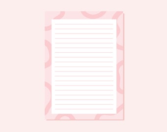 Pink Swirl A6 Notizblock | To Do Liste | Notizblock | Tagebuch