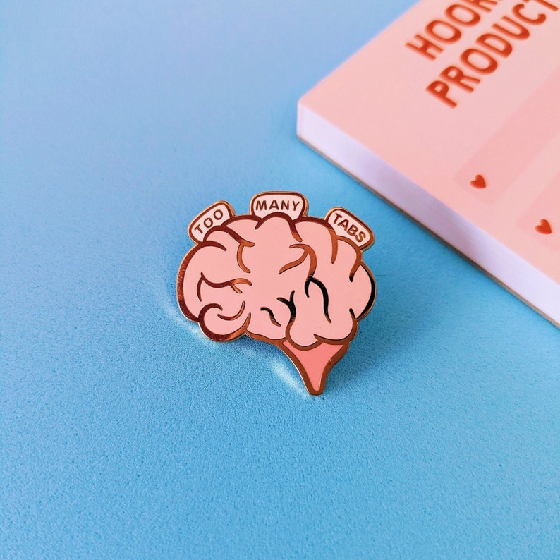A great gift for students/a mental health gift. This enamel pin badge has been a popular adhd pin.
