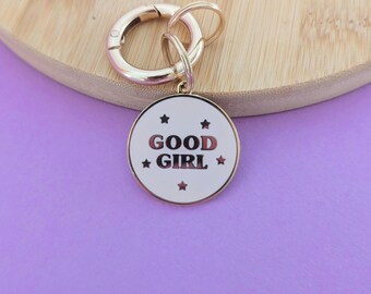 Good Girl Custom Engraved Dog Tag, Personalised Dog Tag, Pet ID Tag, Cute Dog Tag
