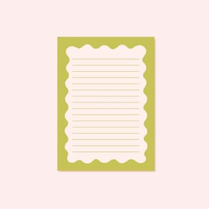 A6 Sage Notepad, Cute Stationery, Weekly Planner, To Do List, A6 Deskpad