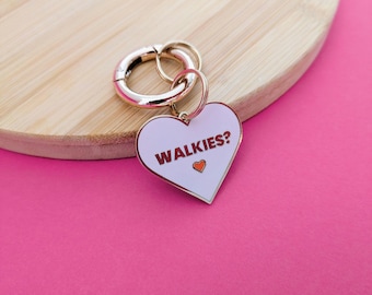 Walkies? Custom Engraved Dog Tag, Personalised Pet ID Tag, Cute Dog Tag