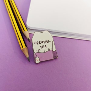 Creativi-Thee Emaille Pin Badge, Geschenken voor kunstenaars, Geschenken voor creatieven, bedrijfseigenaar afbeelding 9