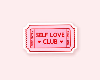 Self Love Club Die Cut Vinyl Sticker