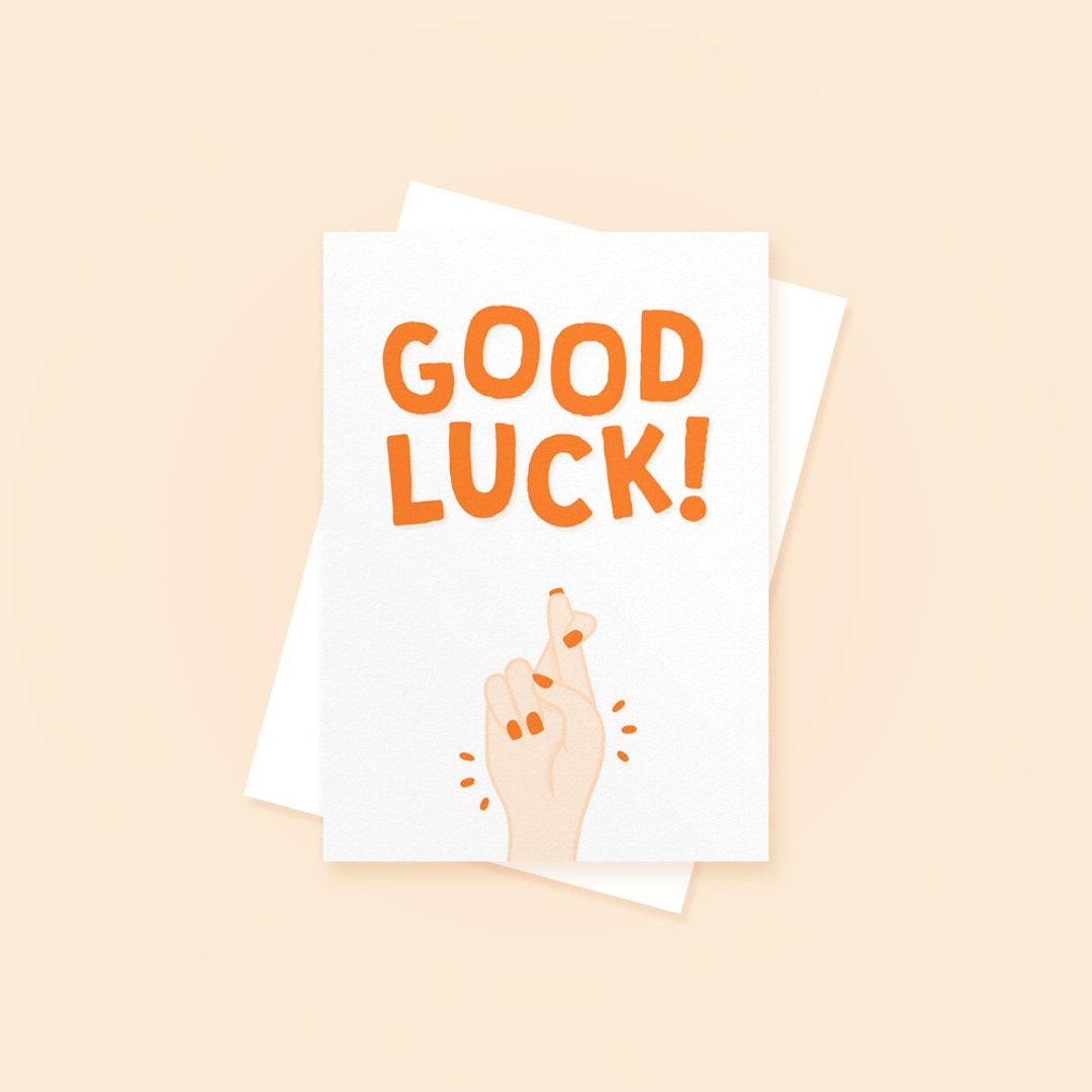 Good Luck Greetings Card - Etsy