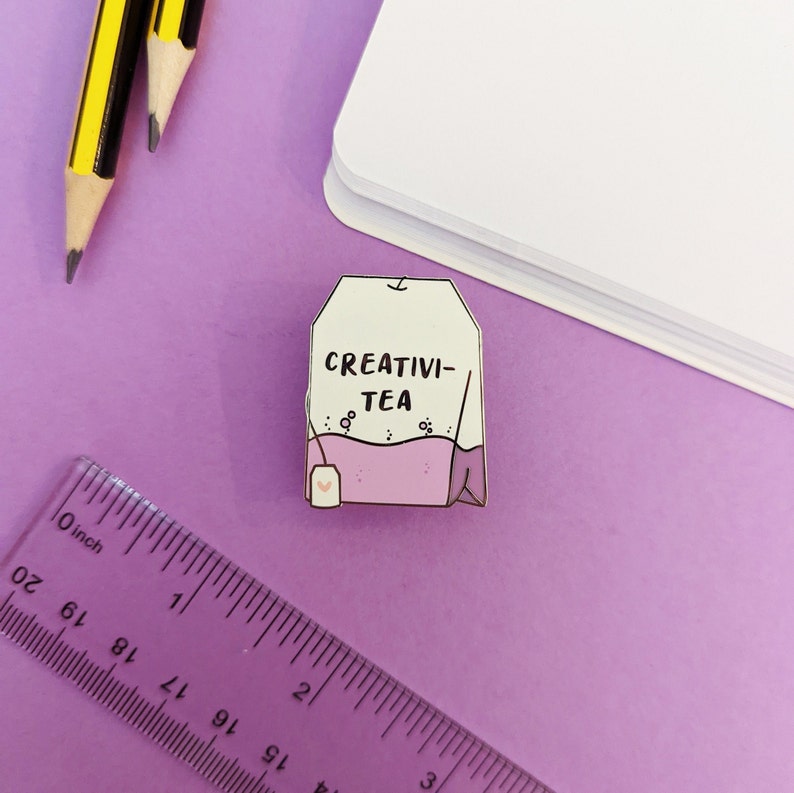 Creativi-Thee Emaille Pin Badge, Geschenken voor kunstenaars, Geschenken voor creatieven, bedrijfseigenaar afbeelding 8