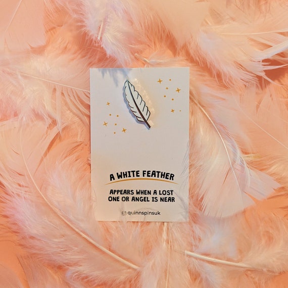 White Feather Enamel Pin, Remembrance Gifts, Grief Gifts, Memorial Keepsake, Bereavement