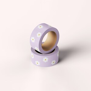 Paarse bloem washi tape Gebloemde washi-tape Natuur Washi-tape Dieren in het wild tape afbeelding 4