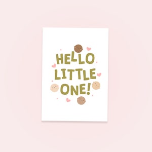 Hello Little One Greetings Card, New Baby Card, Congratulations Card, Pregnancy, Baby Girl, Baby Boy image 2