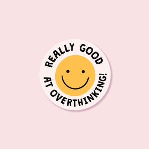 Sticker vinyle Overthinking, Sticker bouteille d'eau, Stickers agenda, Stickers carnet