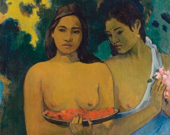 ポール・ゴーギャン：二人のタヒチの女性（1902年）美術館品質の