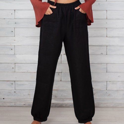 Linen Yoga Pants. Linen Women's Pants. Linen Woman Pants. Women Yoga Pants. Pants For Women. Loose Women Pants. 100% Pure Linen (Italy)