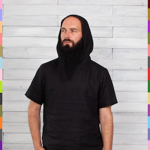 100% pure linen (Italy). Linen men t-shirt. Flax man top. Linen boy shirt. Italian linen.