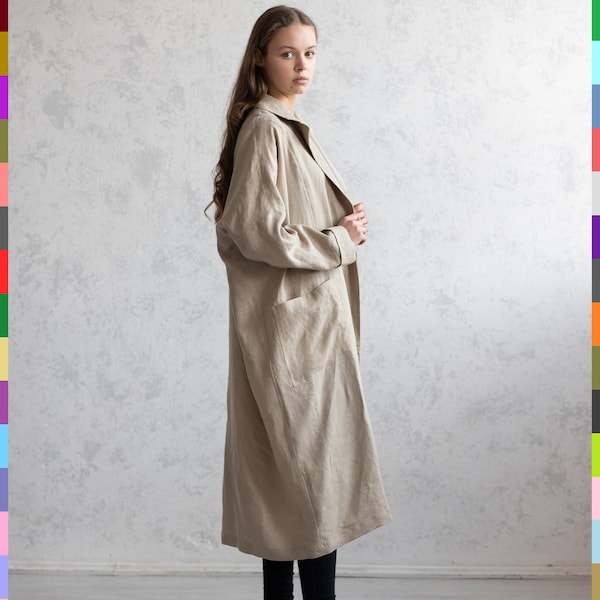 Oversized Coat. Linen Coats. Linen Cardigan. Oversized Cardigan. Women Summer Coat. Women Jackets. Spring Coats. 100% pure linen (Italy)