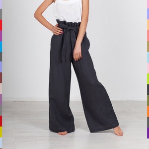 Linen culotte pants Ruth