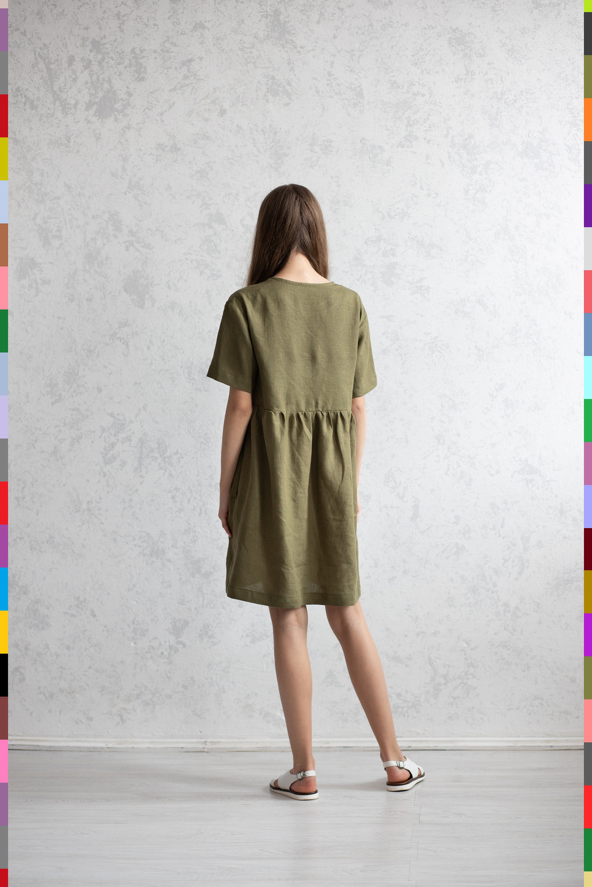 Simple Linen Dress. Summer 2021 Dress. Everyday Dress. Shift Etsy