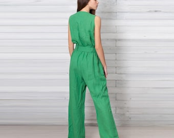 Relaxed Romper. Resort Jumpsuit. Casual Overalls. Loose Jumpsuits. Neutral Romper.