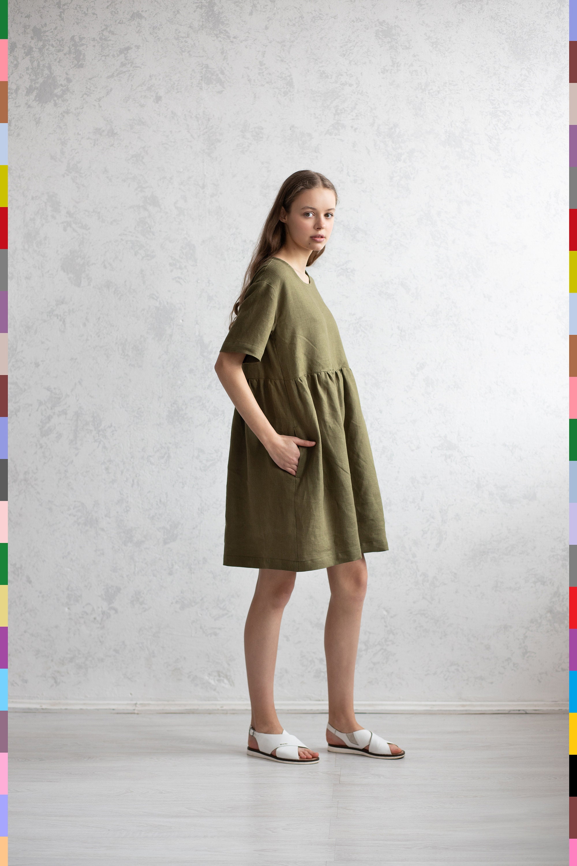 Simple Linen Dress. Summer 2021 Dress. Everyday Dress. Shift Etsy