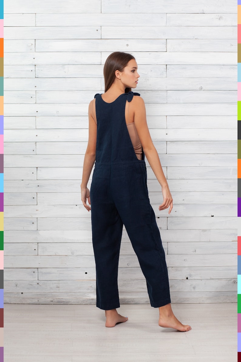 100 pure linen Italy. Linen jumpsuit. Flax jumpsuit. Linen Etsy