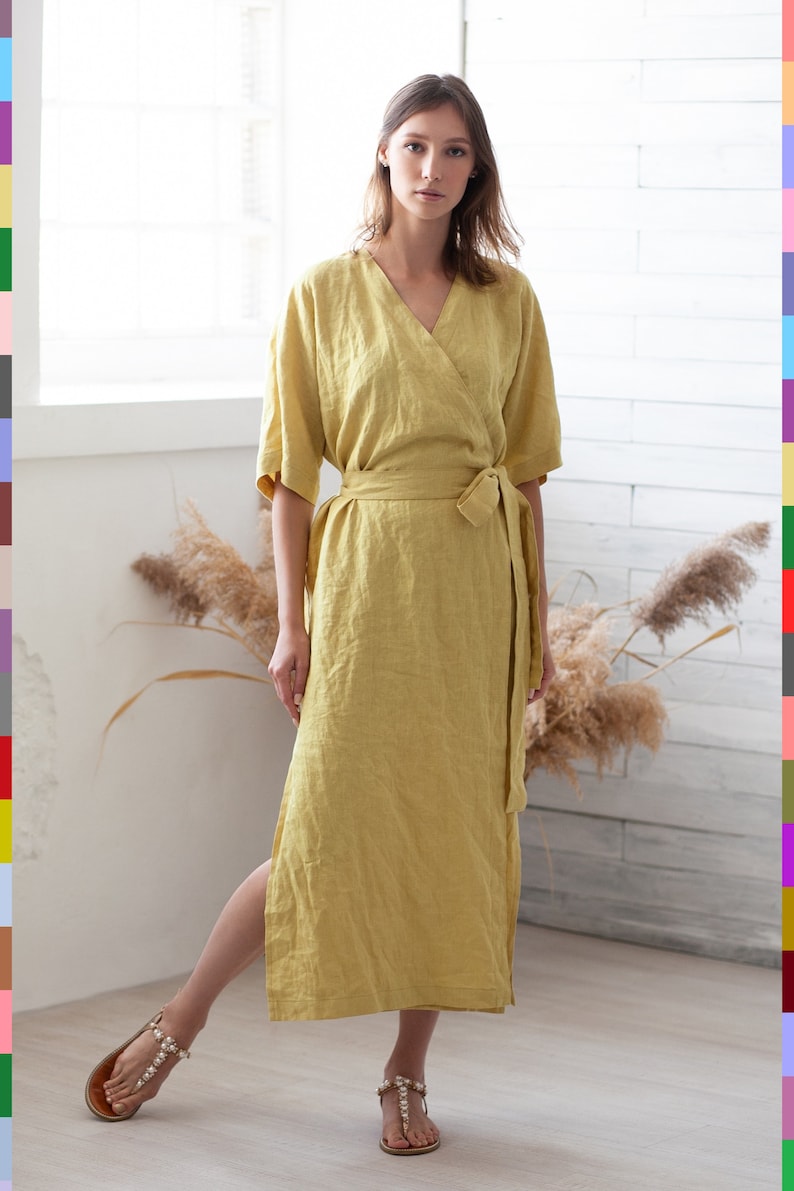100 pure linen Italy. Linen dress. Flax dress. Linen tunic. Etsy