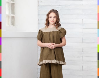 10 Amerikaanse kinderkleding - Kaki. Klaar voor verzending. A279