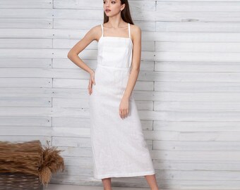 Buy Carina Ricci Linen White Dress Online in India - Etsy