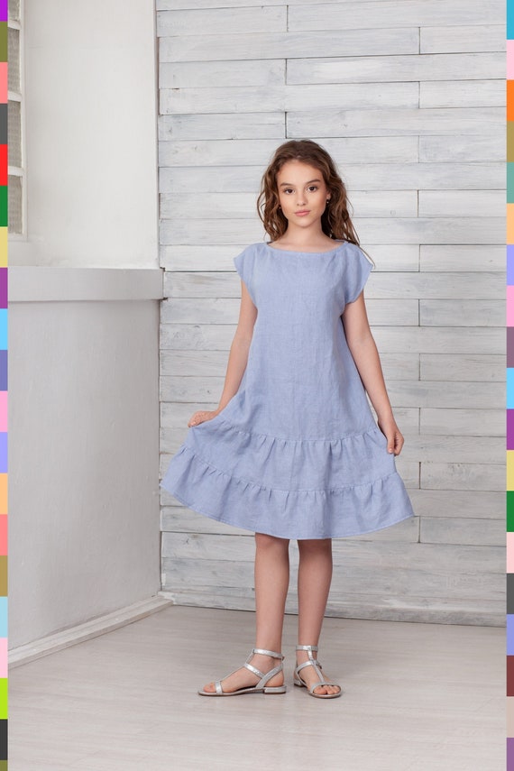 apolina kids■ Madrid Sundress Lavender Oudiya Purple Dresses for Girls Ruffle Sleeve Tiered Swing