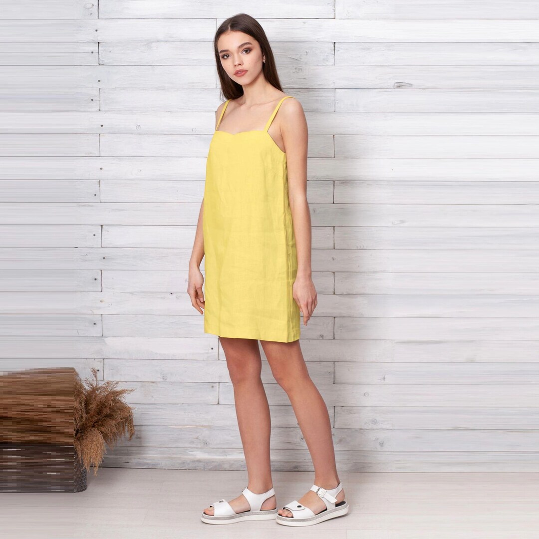 yellow spaghetti strap dress Pastel A-line Straps Side-slit Lace Prom Dresses, PD2 SposaBridal Maxi Neckline Spaghetti Straps Yellow Crystal Dress