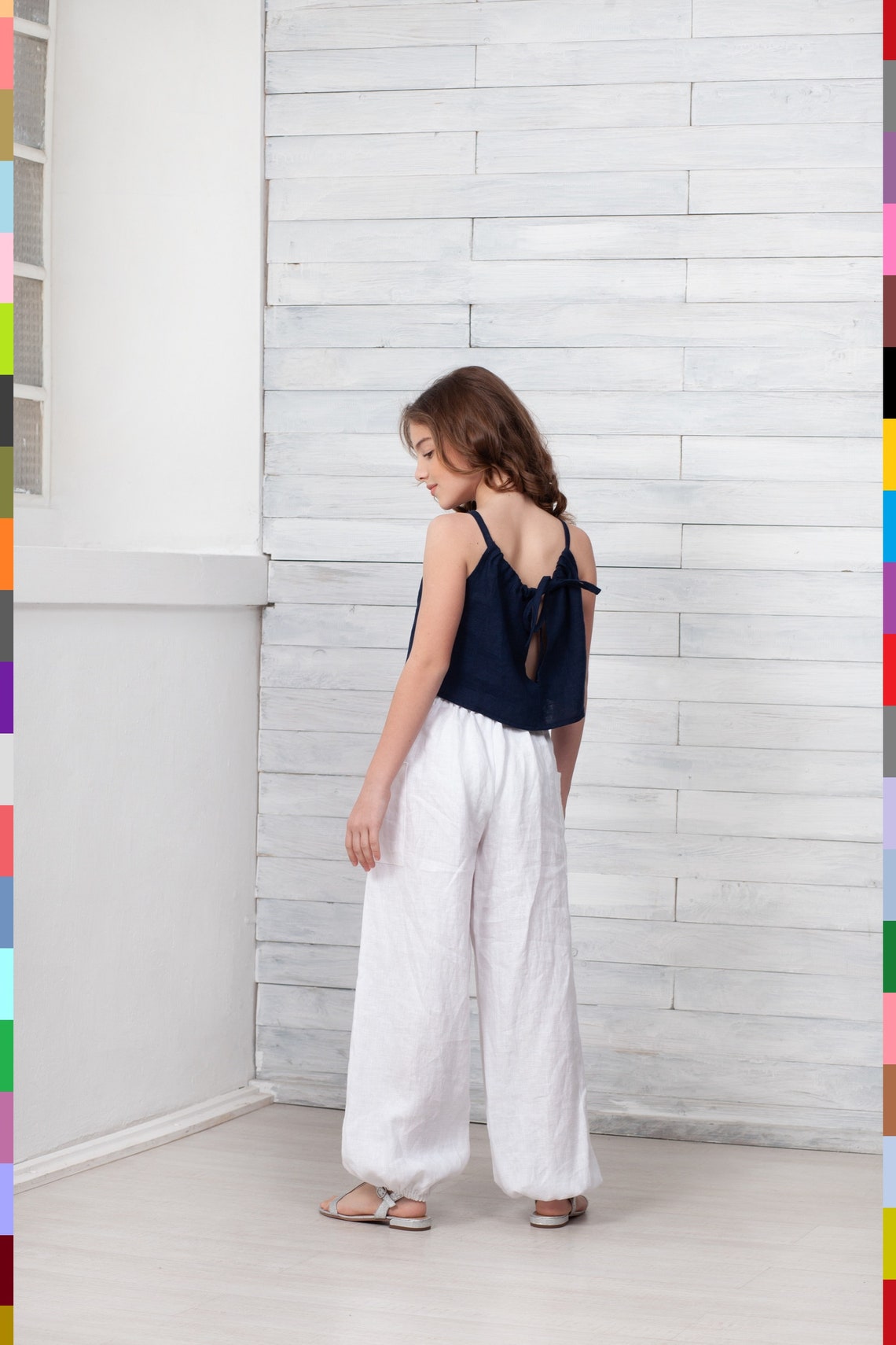 Kids Yoga Pants. White Girls Pants. Kids Unisex Pants. Summer Etsy