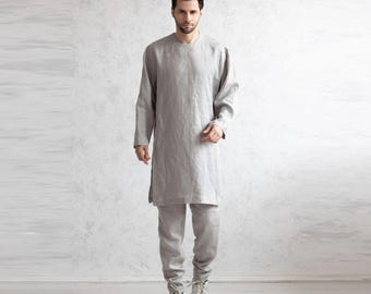 Muslim Jubba. Emirati Thobe. Traditional Kandura. Italian Linen Thobe. Men's Abaya. Arab Robe.