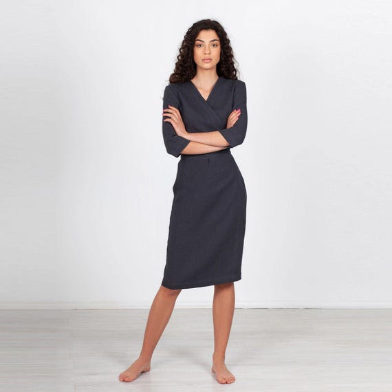 Italian Linen Women's Dress Xs