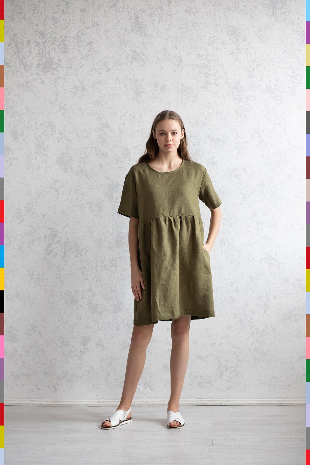 Simple Linen Dress. Summer 2021 Dress. Everyday Dress. Shift Dress