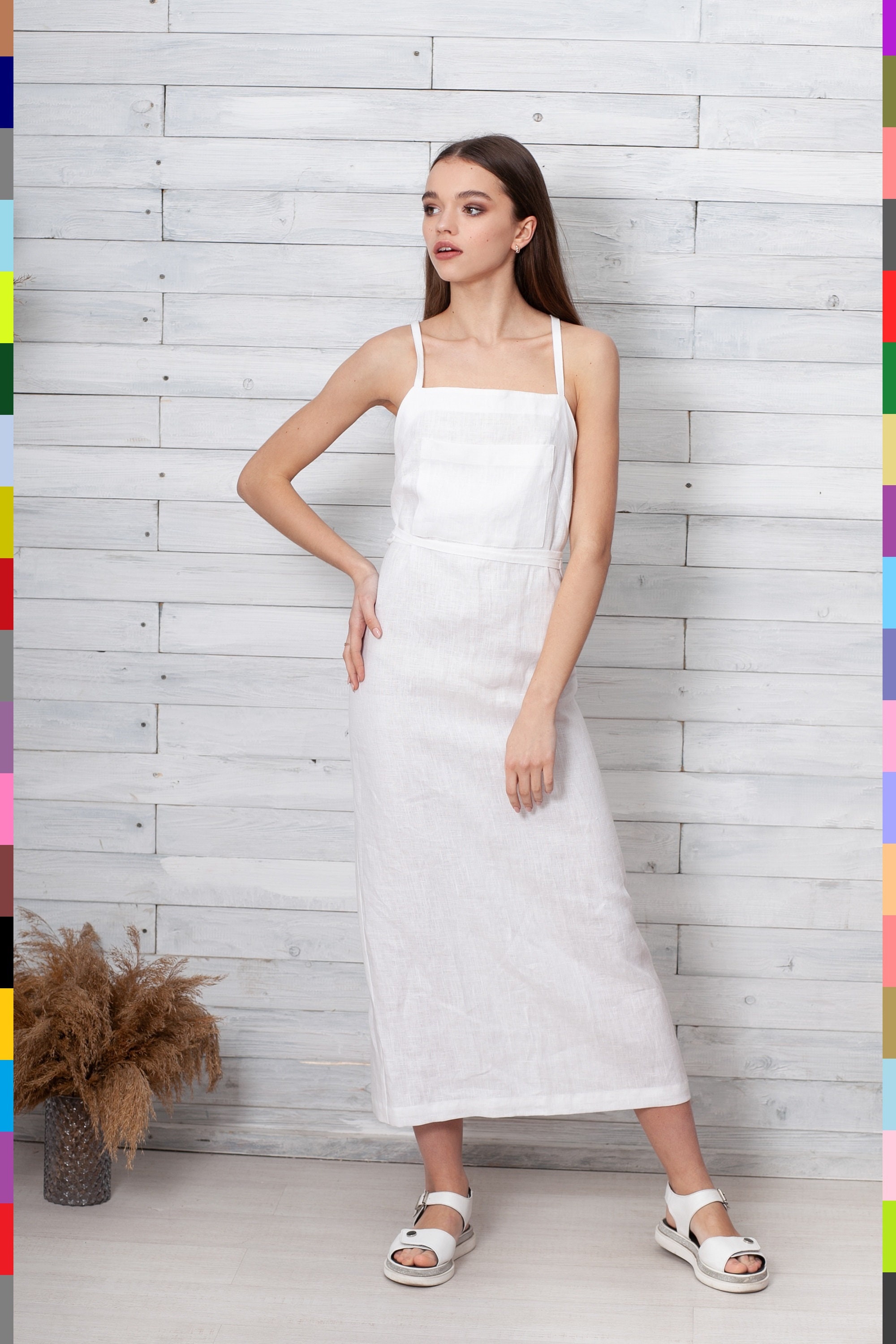 White Cocktail Dress. White Linen Dress ...