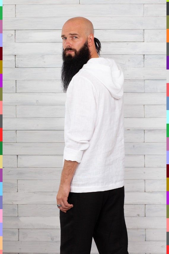 Mens white hoodie shop sweatshirt