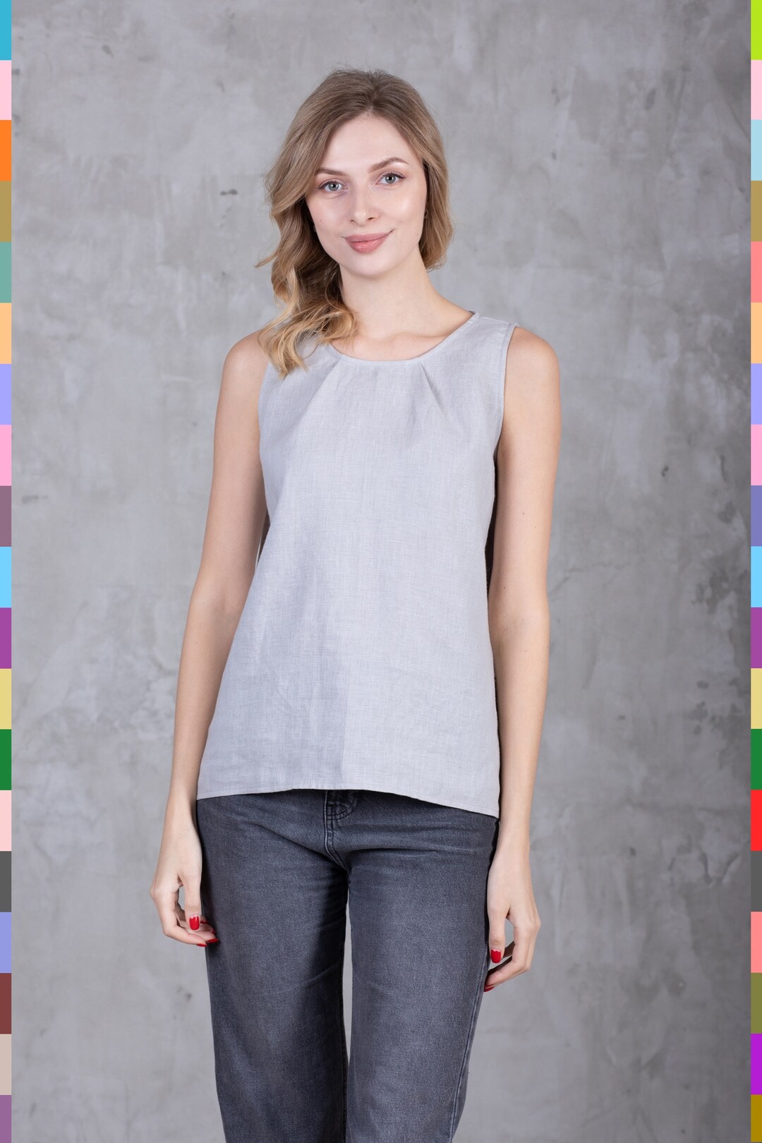 Linen Top Girl - Summer Linen Top - Linen Open Top - Linen Crop Top ...
