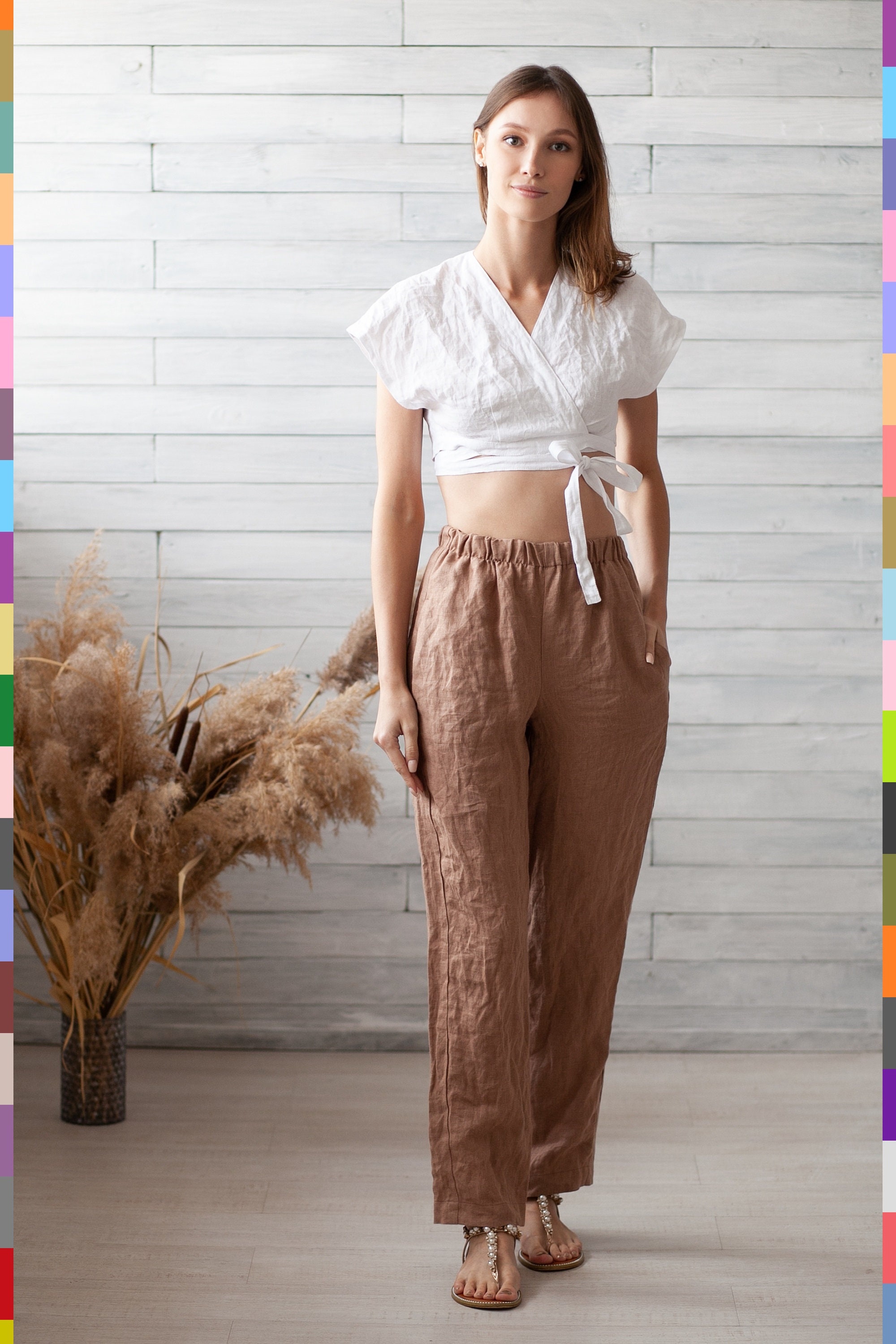 Brown Linen Pants. Flax Pants. Linen Trousers. Comfy Linen - Etsy ...