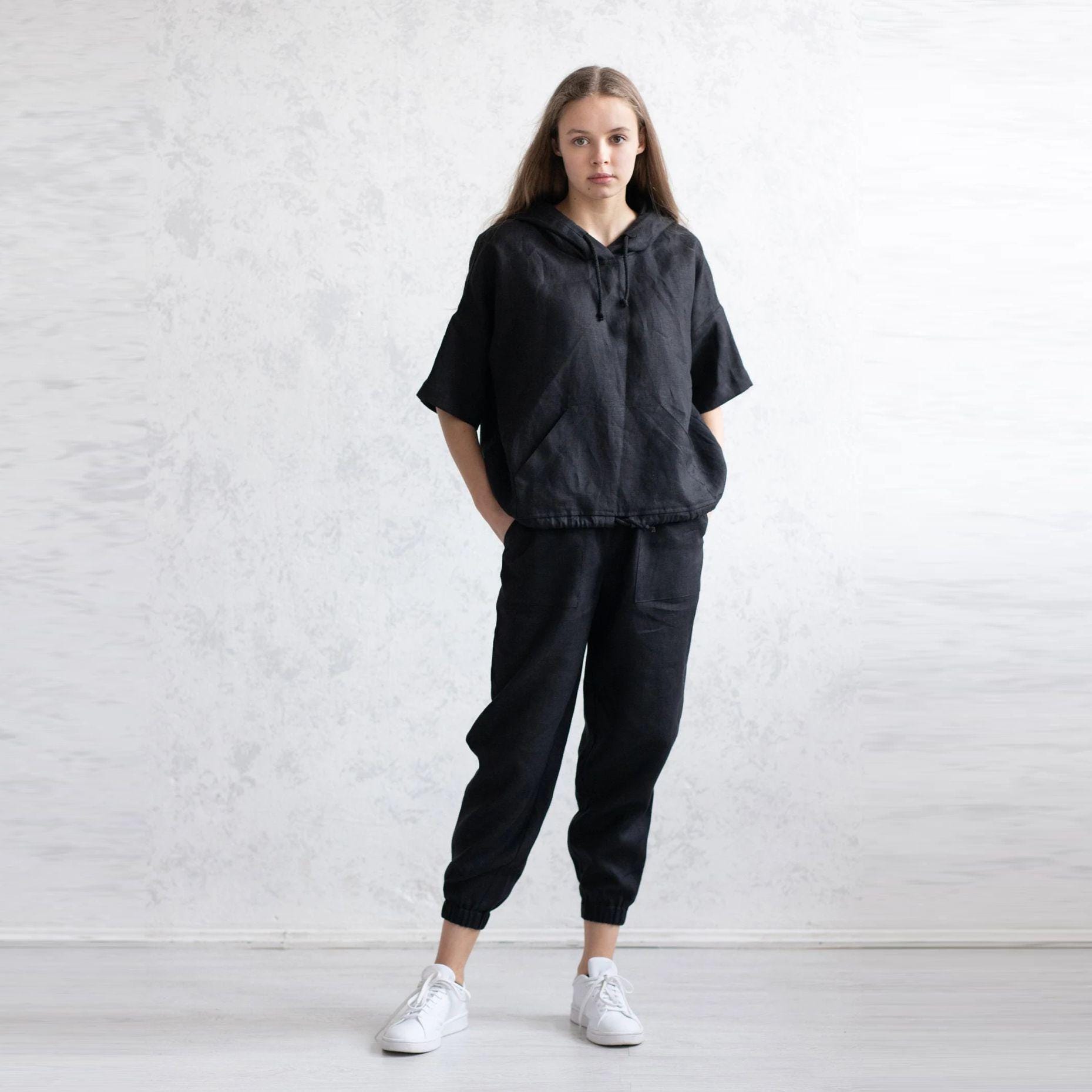 Tuta Elegante 2 Pezzi Da Donna - Completo Jogging Con Pantaloni, Girocollo, Morbido, Taglie Forti Fino Alla XXL